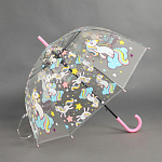 Зонт - трость полуавтоматический, 8 спиц, R = 42 см, цвет МИКС