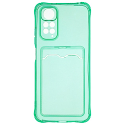 Задняя накладка ZIBELINO Silicone Card Holder Case для Xiaomi Redmi Note 11 Pro 4G/5G (мятный) защита к