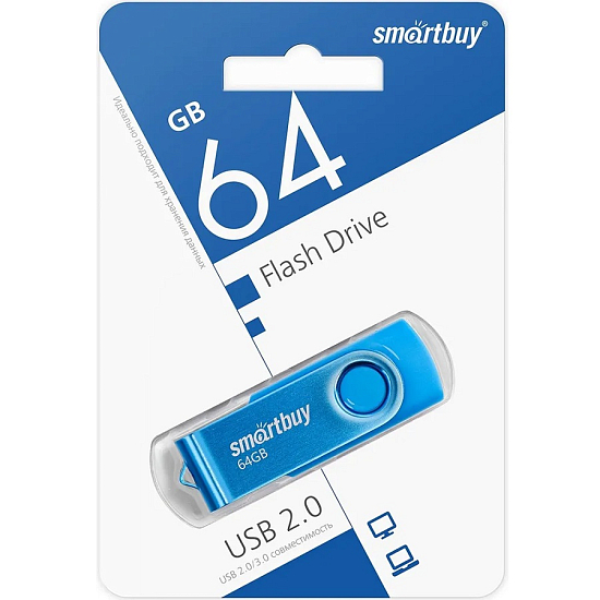 USB 64Gb Smart Buy Twist синий