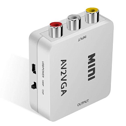 Мини-видеоконвертер 1080P RCA AV на VGA, видеопреобразователь с 3,5 мм аудио AV2VGA / CVBS + преобразователь Аудио на ПК HDTV