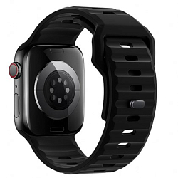 Силиконовый ремешок HOCO WA27 Flexible для APPLE Watch 42/44/45/49mm, чёрный