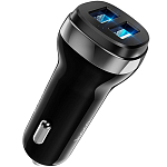 Авто ЗУ 2USB 2.4A HOCO Z40 Superior черный