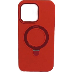 Задняя накладка SILINCONE CASE MagSafe для iPhone 14 Pro подставкой Magnetic Pro Красный