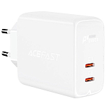 Сетевое ЗУ 2Type-C ACEFAST A9, белый, 40Вт (6974316280200)
