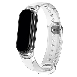 Силиконовый ремешок STR для XIAOMI MI Band 5/6/7 прозрачный