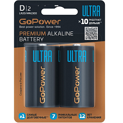 Элемент питания GoPower LR20 ULTRA BL-2