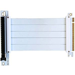 Райзер PCIE 4.0 x16  на шлейфе гибкий 15 см ( удлинитель видеокарты,  90 градусов), белый