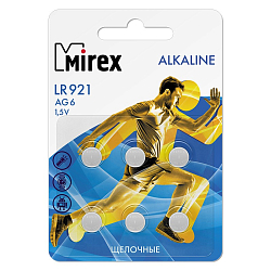 Элемент питания MIREX AG06 (LR921) BL-6 Alkaline (6/216/648)
