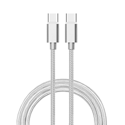 Кабель Type-C <--> Type-C  1.8м АТОМ серебряный