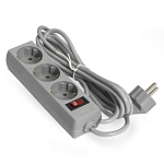 Сетевой фильтр  1.8м EXEGATE EX221177RUS SP-3-1.8G, 3 розетки, евровилка, серый