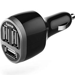Авто ЗУ 3USB 1A HAMA H-173603