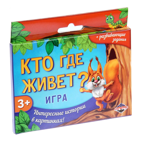 Игра с развивающими заданиями "Кто где живет?"