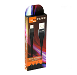 Кабель USB <--> Type-C FaisON HU53 Flash, 1.0м, круглый, 5.0A, ткань, цвет: чёрный