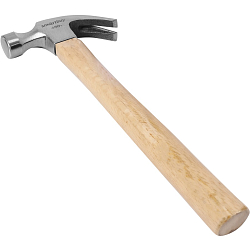Молоток с гвоздодером столярный SMARTBUY Tools SBT-WHN-500p1, с деревянной проклеен. рукояткой, 500г