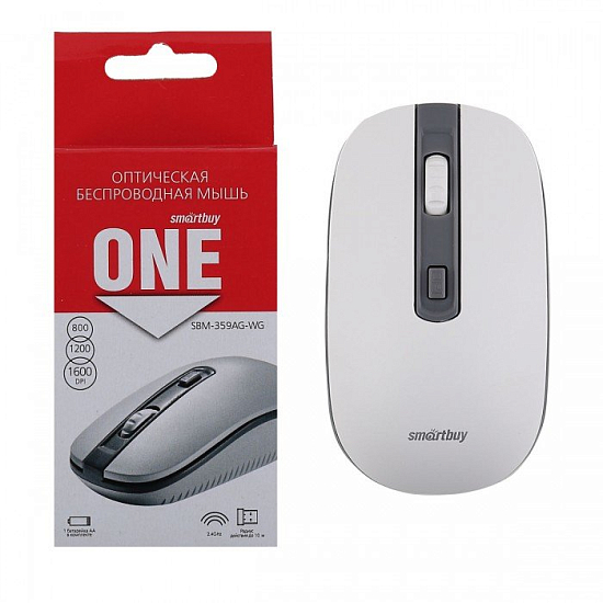 Мышь БП SMARTBUY ONE 359G-K белая/серая