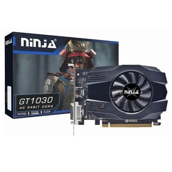 Видеокарта SINOTEX Ninja GT1030 PCIE (384SP) 4GB 64BIT GDDR4 DVI HDMI