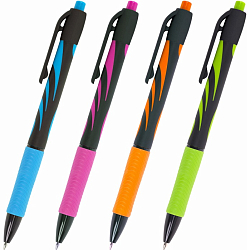 Ручка шариковая автоматическая BRAUBERG ULTRA-RT NEON, СИНЯЯ, 0,7 мм, линия 0,35 мм, 143932