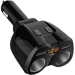 Разветвитель прикуривателя EPLUTUS FC-223 (2выхода USB +Tyre-C) (4800mAh) чёрный