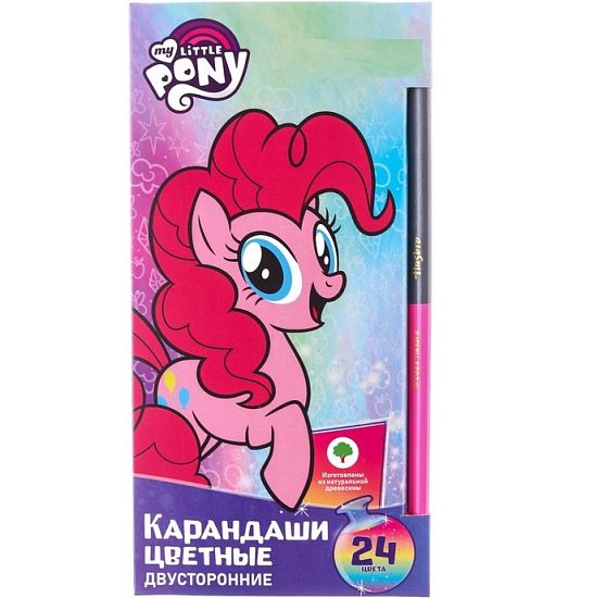 Карандаши My Little pony 24 цв., двусторонние 7689644