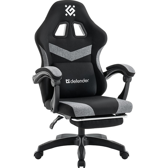 Кресло игровое DEFENDER Runa PRO Черный/серый, ткань, класс2