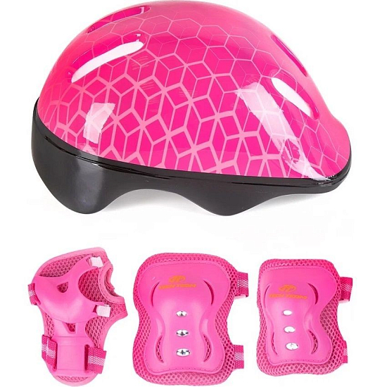 Набор роликовых коньков TECH TEAM Maya Set (коньки, защита, шлем) р.34-37 M розовый