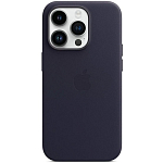 Задняя накладка LEATHER CASE для iPhone 15 PRO Тёмно-синий