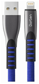 Кабель USB <--> Lightning  1.0м DORTEN Flat Series голубой (DN312902)