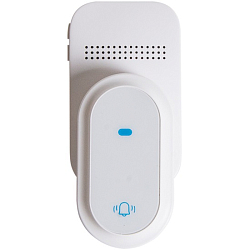 Звонок БП СИГНАЛ S09 белый (от сети, кнопка работает без батареек), IP68