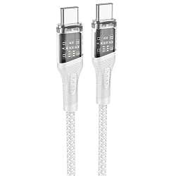 Кабель Type-C <--> Type-C  1.0м HOCO U111 Discovery, серый