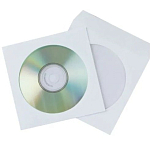 Конверт для CD дисков D2 Tech CDC-2-25, с окном, клей дискрин, упаковка 25 шт.