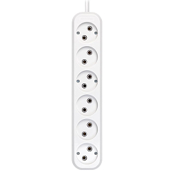 Сетевой удлинитель  3.0м SMARTBUY SBE-16-6-03-Z, 6 розеток, 16А/3,5кВт с/з ПВС 3х1,0