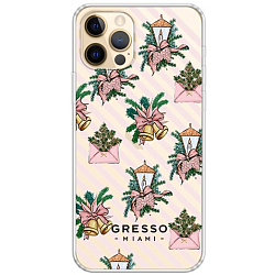 Задняя накладка GRESSO для iPhone 12 Pro Max. Коллекция "Happy Holly-Days". Модель "Jingle Bells".
