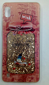 Задняя накладка NONAME для  Samsung Galaxy A10 жидкость, блестки