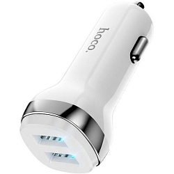 Авто ЗУ 2USB 2.4A HOCO Z40 Superior белый