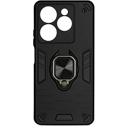 Задняя накладка DF для Infinix Hot 40/40 Pro с кольцом и пластиной для магнитного держателя