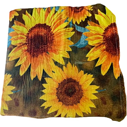 Плед 180*200 бамбуковый "Подсолнухи"