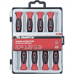 Набор отверток для точных работ MATRIX, 8 шт., PH+SL+Torx, Crv, 3к рукоятка