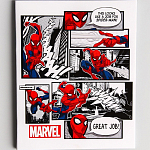 Тетрадь 48 листов в клетку, картонная обложка, Человек-паук 5798437