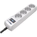 Сетевой фильтр  3.0м PILOT mini 4 розетки, белый (коробка)