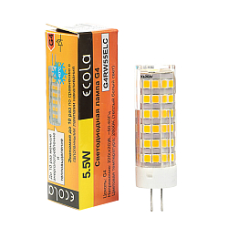 Лампа светодиодная ECOLA G4 5.5W/2800K Corn Micro 57x16