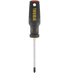 Отвертка DENZEL, PH2х100 мм, S2, 3к рукоятка// 121787