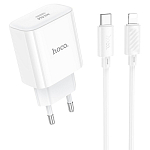 Сетевое ЗУ 1Type-C 3.1A HOCO C76A Pro белое, Lightning, PD30W