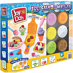 Масса для лепки Joy Doh набор ICE-CREAM&WAFFLES-МОРОЖЕНОЕ И ВАФЛИ,3d формы,10 аксессуаров,6 баночек с тестом WAFF-168 pot/12/ ***