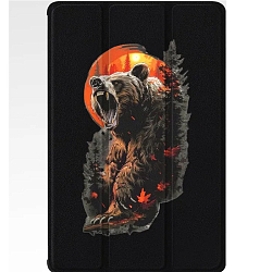 Чехол футляр-книга ZIBELINO для Xiaomi Pad 7/7 Pro 11.2" (черный) 8073 МЕДВЕДЬ СОЛНЦЕ