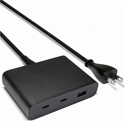Сетевое ЗУ 2Type-С/1USB 65W/18W XIAOMI ZMI HA932 черный (EU)