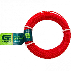 Леска для триммера овальная витая, 2,0 мм х 15 м, Россия// Сибртех 961365