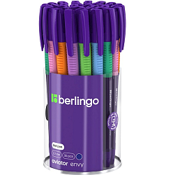 Ручка шариковая Berlingo "Aviator Envy" синяя, 0,7мм, грип, туба 10617697