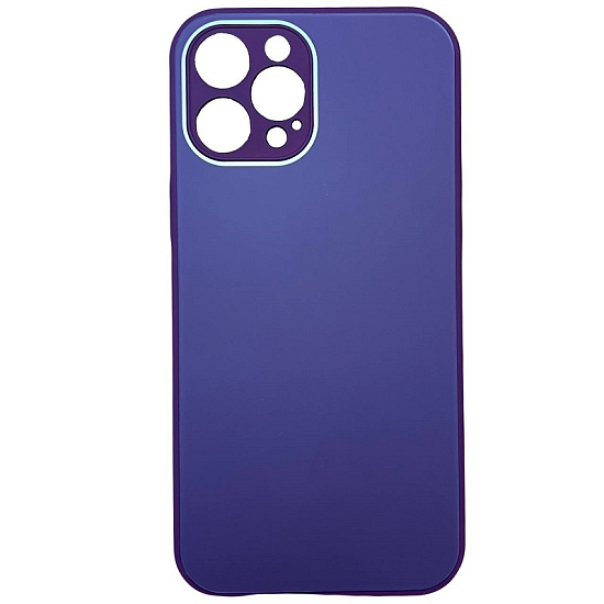 Задняя накладка AKSS для iPhone 12 Pro Max (6.7), бордовый, "бархатное стекло"
