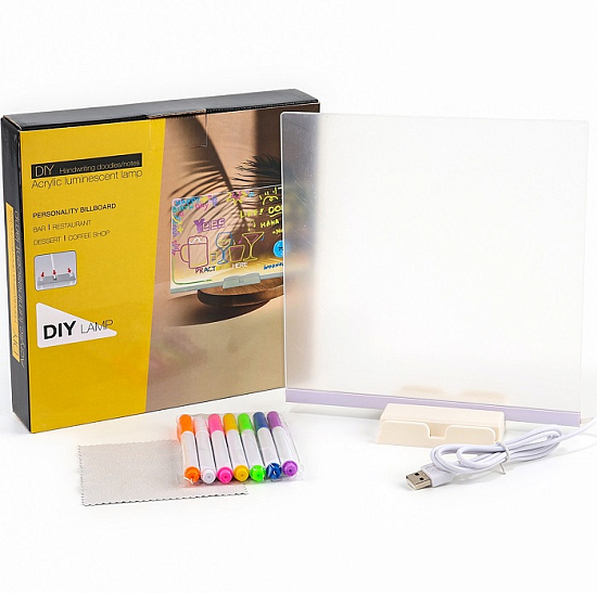 Ночник для рисования с маркером, 20×20 см