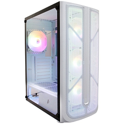 Корпус 1STPLAYER FIREBASE X4 White / ATX, TG / 4x120mm LED fans inc. / X4-WH-4F1-W
